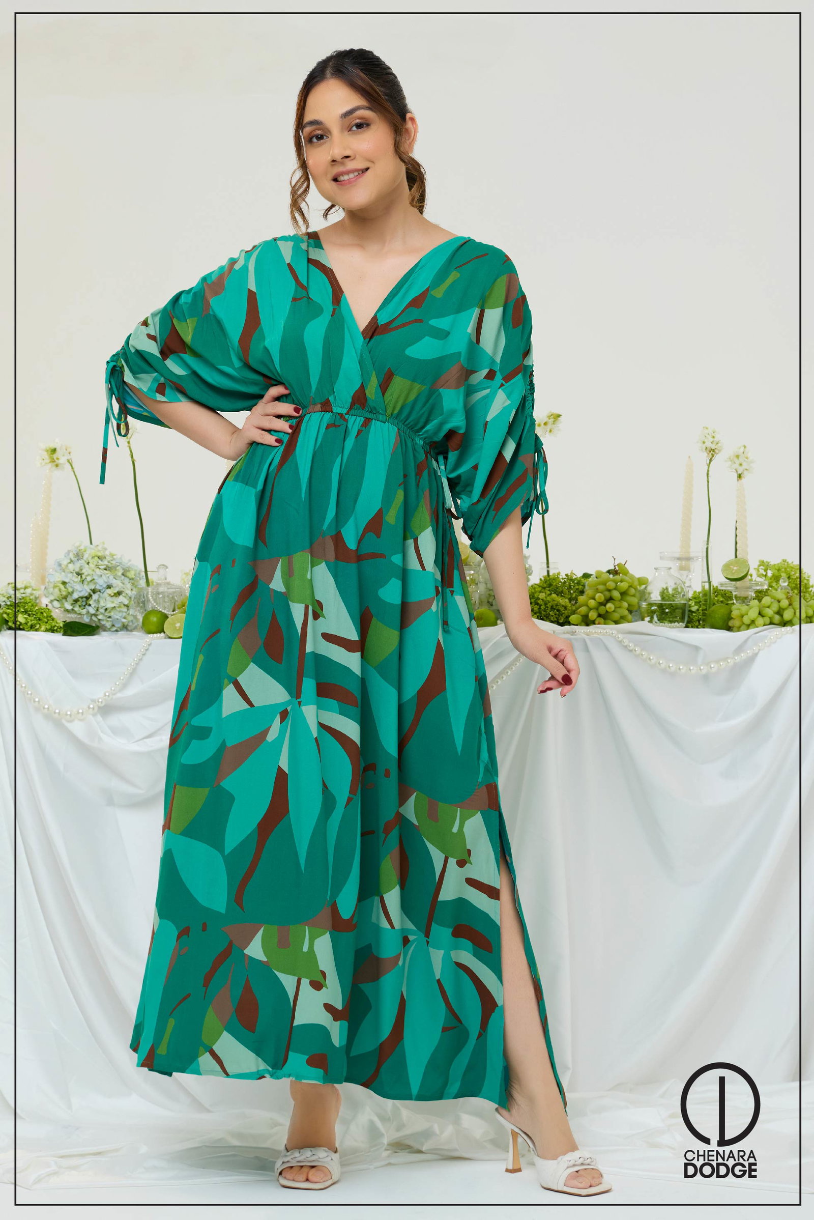 Rhea Ruche Maxi Dress Black main image 1